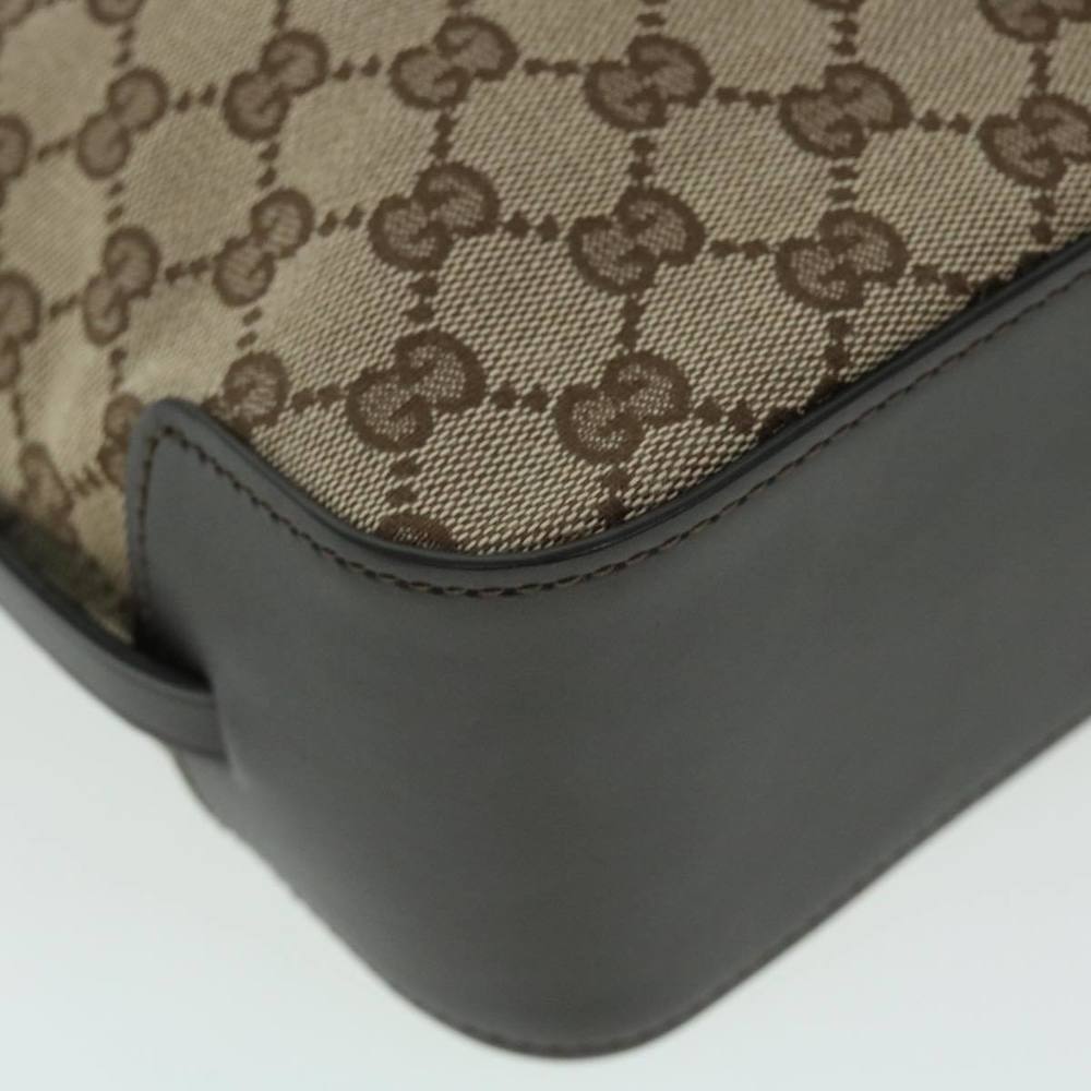 GUCCI Gg Canvas Tote Bag Canvas Leather Beige Brown 107757 Auth Ki3340 - Picture 14 of 16